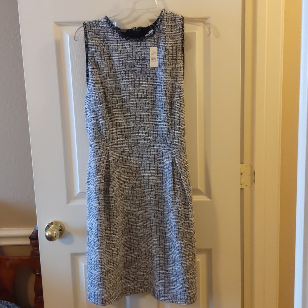 NWT tweed LOFT sheath dress w POCKETS